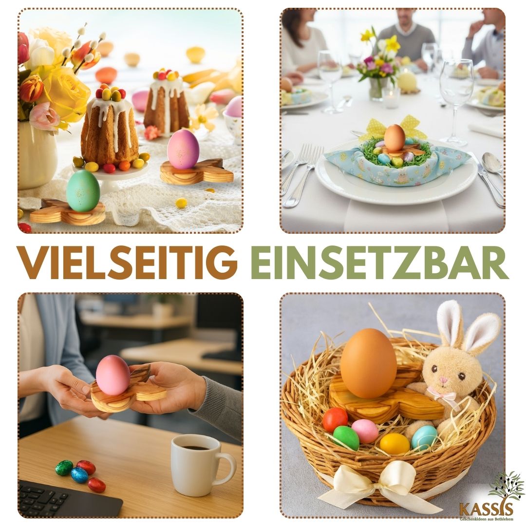 Olive Wood Rabbit Egg Holder | Easter Decor & Table Decor for Easter and Spring