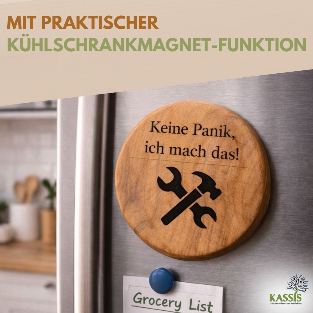 Personalized Olive Wood Bottle Opener with Engraving & Magnet | Gift for Men, Father's Day, Birthday