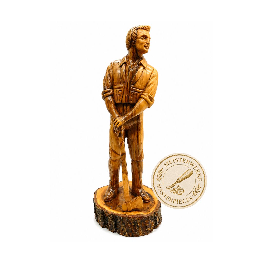 Joseph Smith - Handcrafted Olive Wood Sculpture from Bethlehem