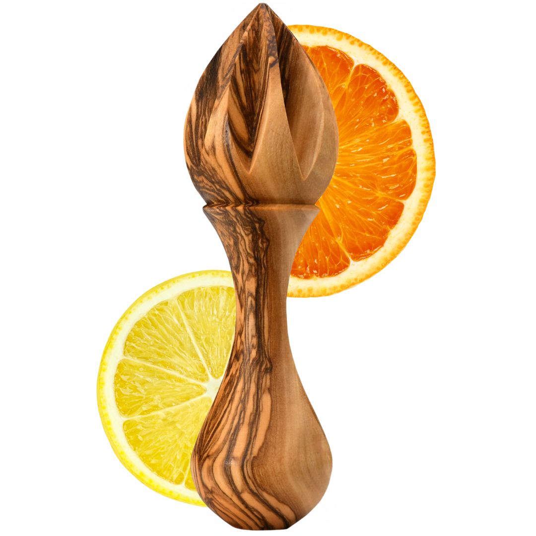 Olive Wood Lemon Squeezer (14 cm) | Handy citrus press for the kitchen & fresh juice