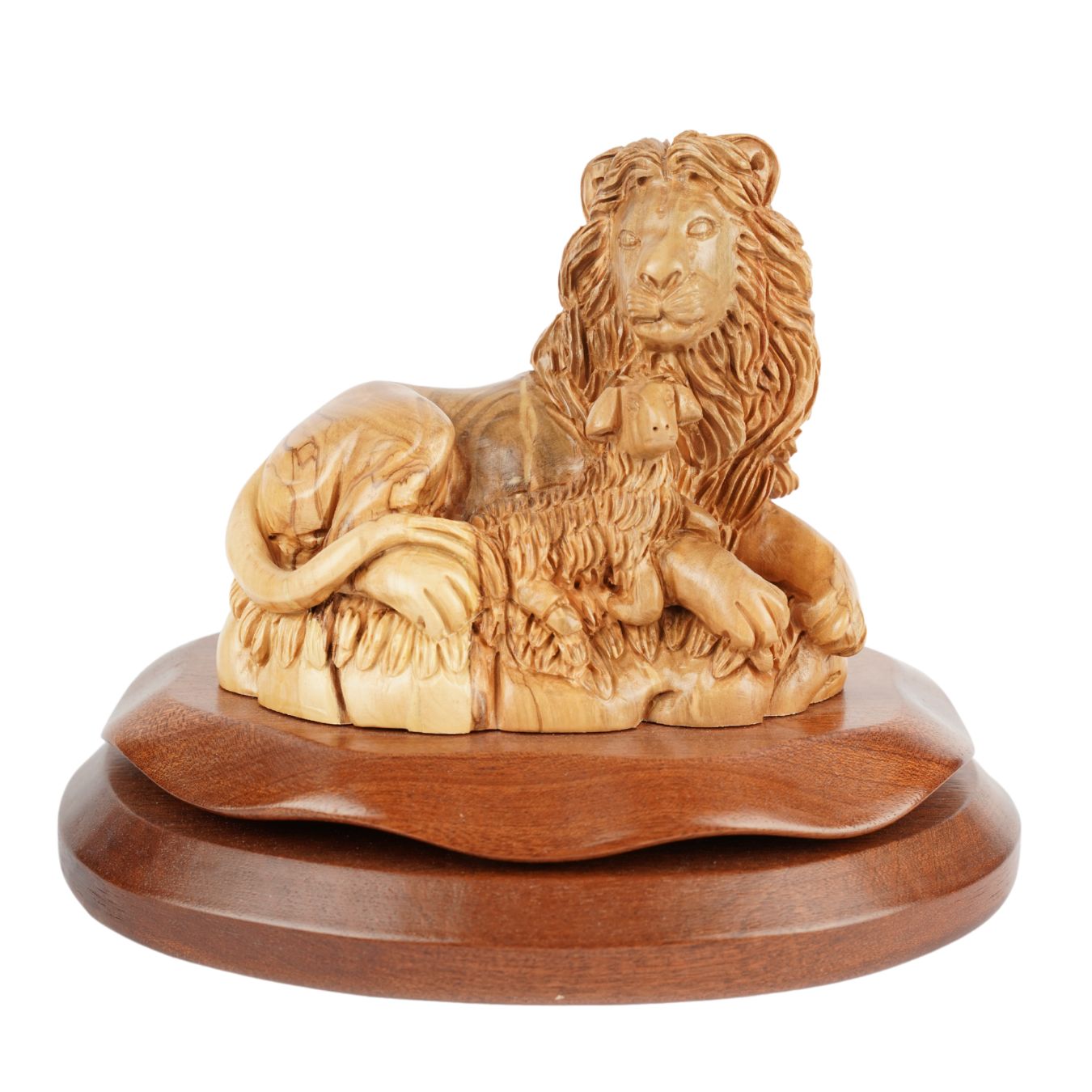 Lion and Lamb – Symbol of Peace Made of Olive Wood (20 cm)