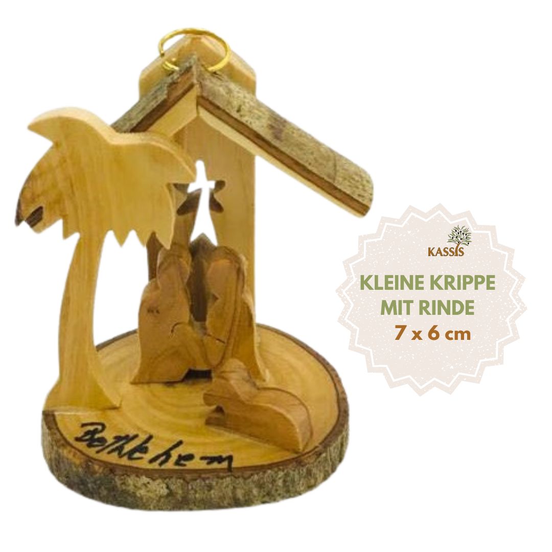 Olive Wood Nativity Scene Puzzle, 6.5 cm (without bark) | Christmas Decor & Gift for Advent and Christmas