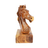 Hand-Carved Olive Wood Horsehead (large) – Exclusive Wooden Sculpture from Bethlehem (24 cm)