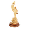 Zwei Delfine aus Olivenholz – Handgeschnitzte Skulptur aus Bethlehem (32 cm)