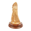Handgeschnitzte Krippenszene mit Engel – Olivenholzskulptur aus Bethlehem (30 cm)