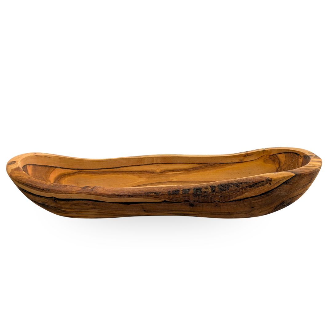 Baguetteschale aus Olivenholz | Brotschale & Servierschale aus Holz