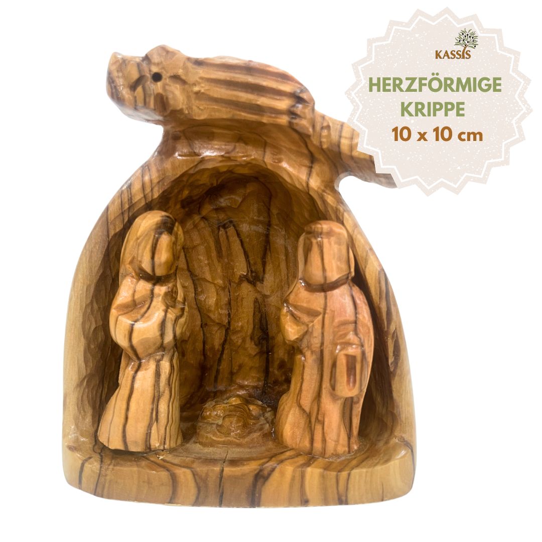 Olive Wood Nativity Scene Puzzle, 6.5 cm (without bark) | Christmas Decor & Gift for Advent and Christmas