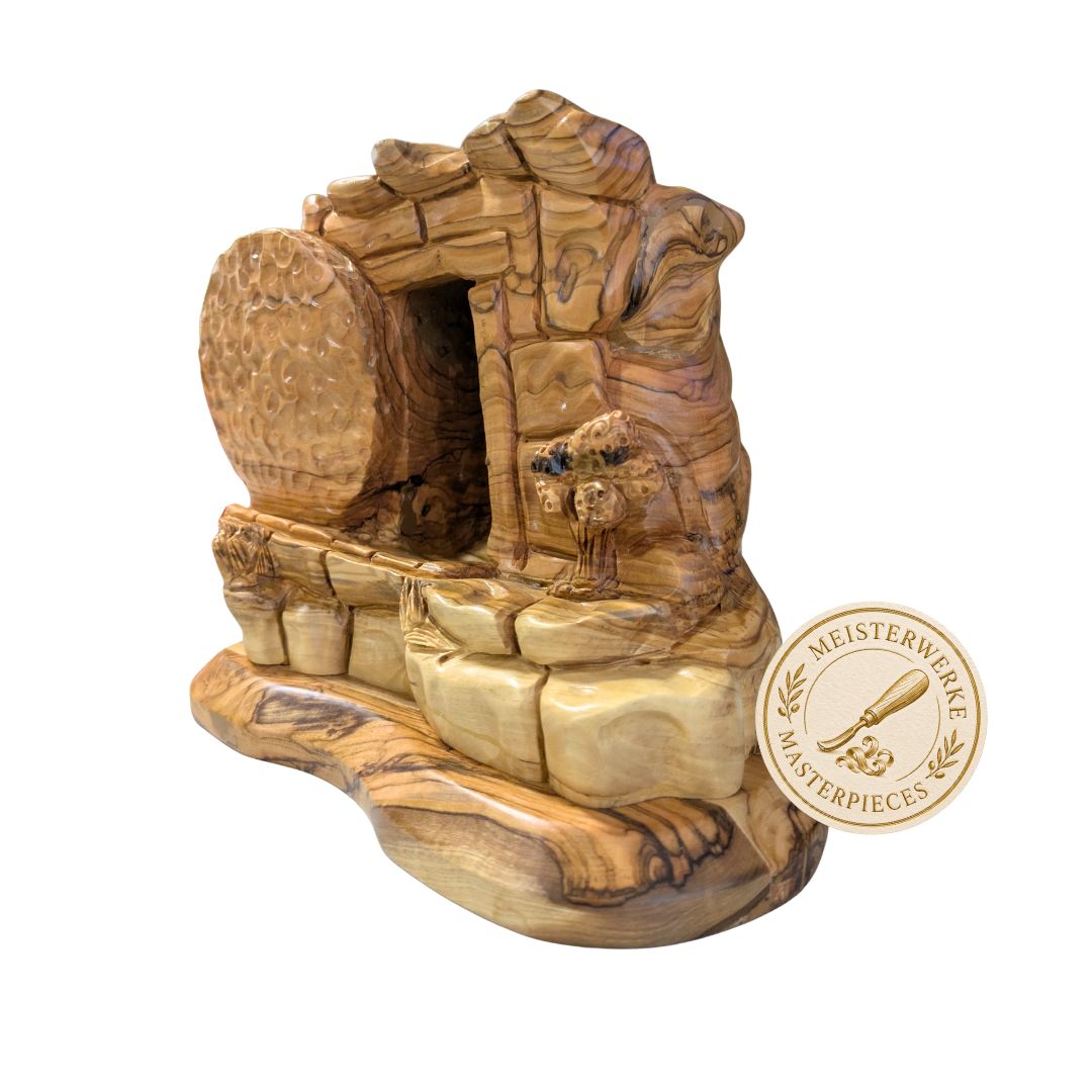 The Empty Tomb – Resurrection of Jesus Christ – Handcrafted Olive Wood Sculpture from Bethlehem