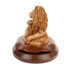 Löwe und Lamm – Symbol des Friedens aus Olivenholz (20 cm)