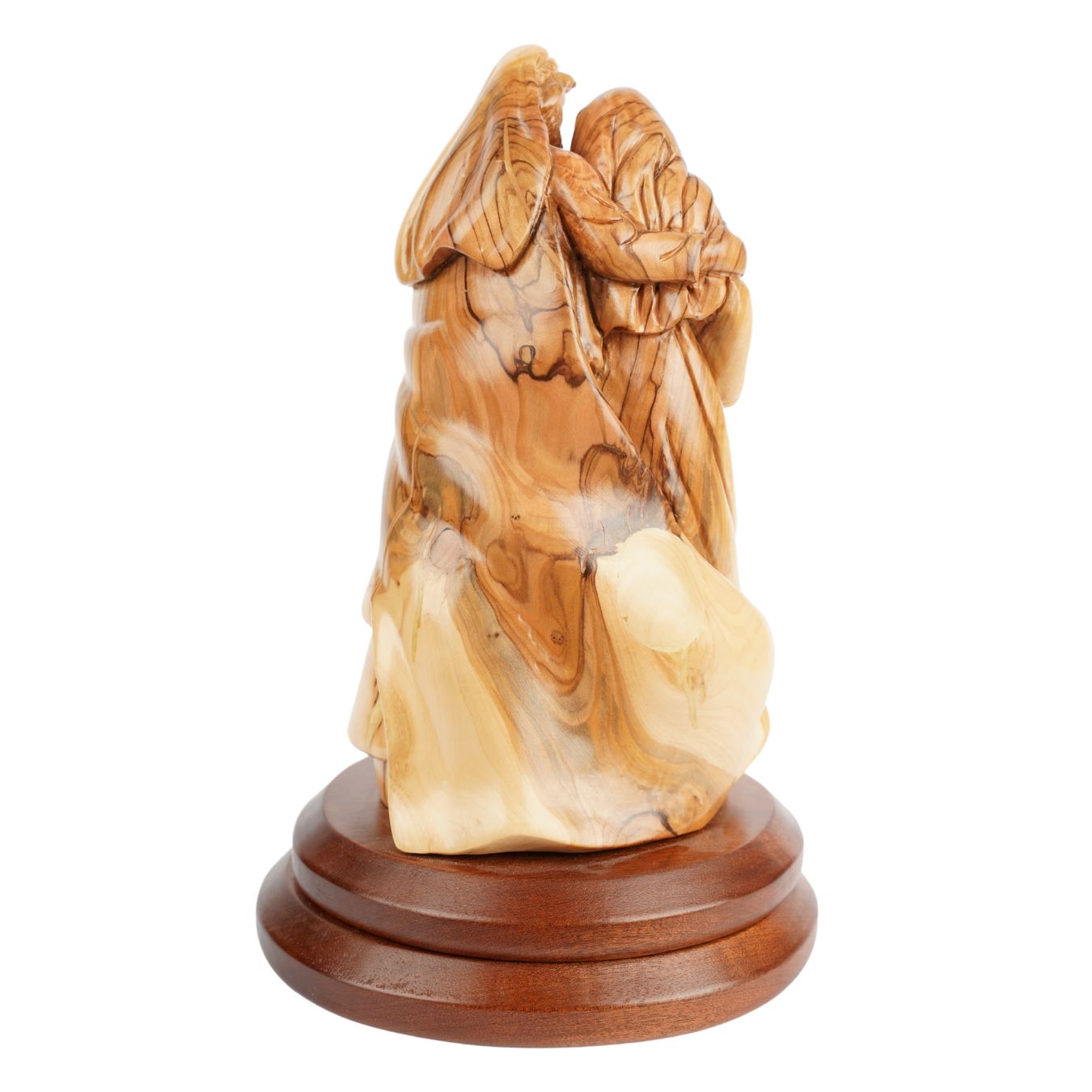 Holy Family with the Newborn – Hand-Carved Olive Wood Figure from Bethlehem (27 cm)