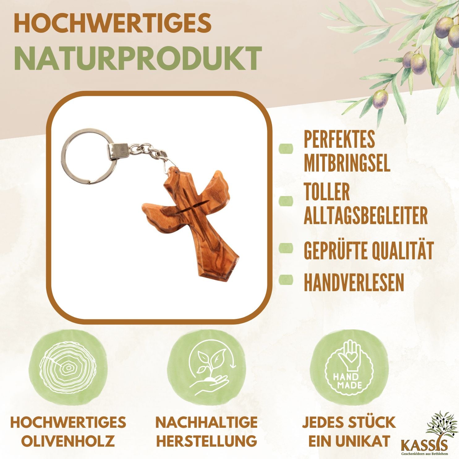 Keychain Cross in Angel Shape | Guardian Angel Good Luck Charms as Gifts for Baptisms, First Communions, and Birthdays