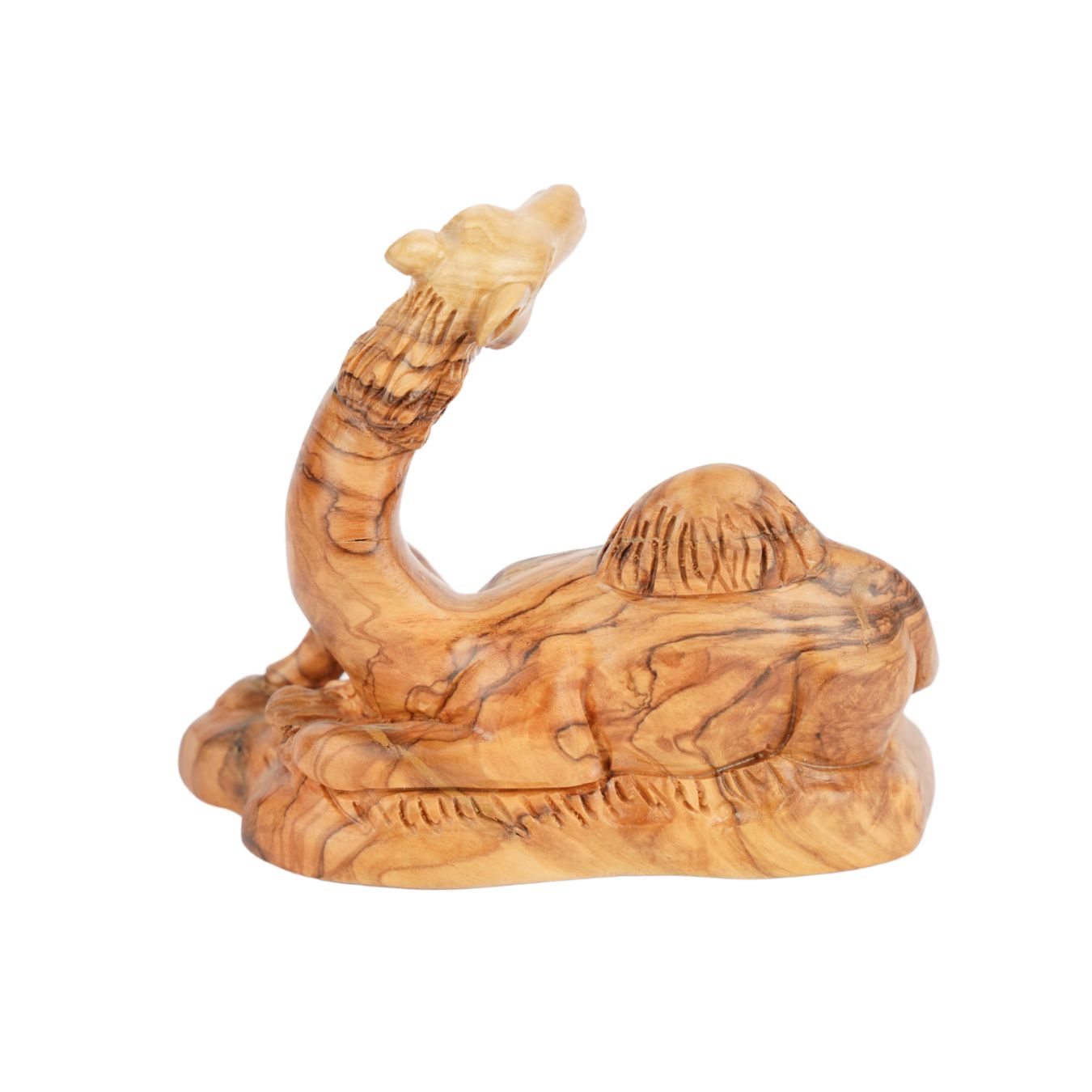 Hand-Carved Olive Wood Dromedary – Artistic Nativity Figure from Bethlehem (11.5 cm)