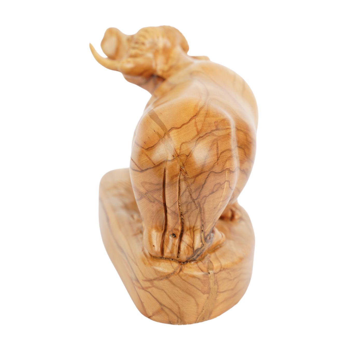 Hand-Carved Olive Wood Ox – Exclusive Wooden Sculpture from Bethlehem (18 cm)