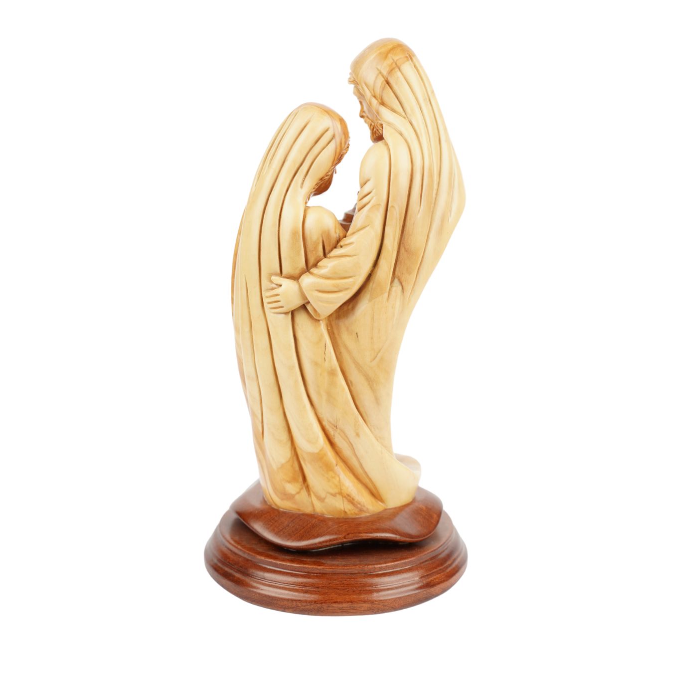 Holy Family with Baby Jesus – Hand-Carved Olive Wood Sculpture from Bethlehem (28 cm) 