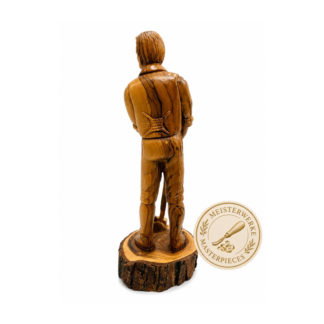 Joseph Smith - Handcrafted Olive Wood Sculpture from Bethlehem