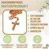 Rosenkranz mit dekorierten Perlen aus Olivenholz
