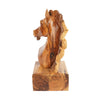 Hand-Carved Olive Wood Horsehead (large) – Exclusive Wooden Sculpture from Bethlehem (24 cm)