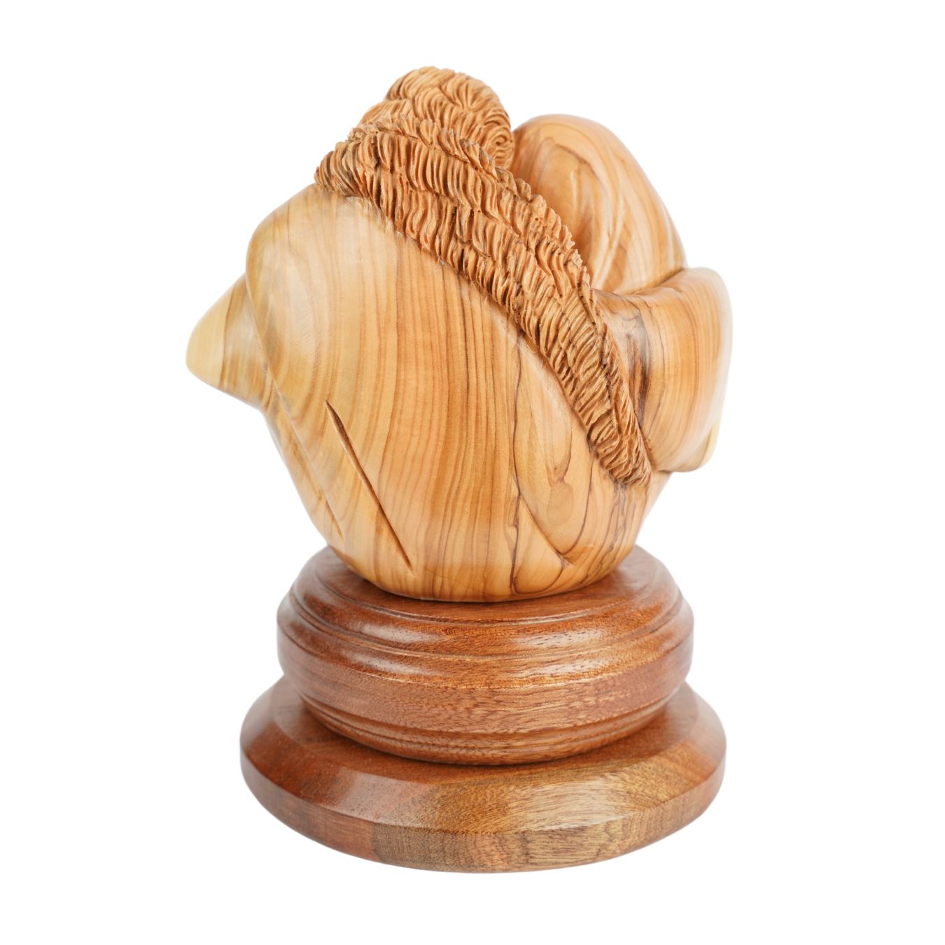 Holy Family in the Circle of Love – Hand-Carved Olive Wood Sculpture from Bethlehem (21 cm)
