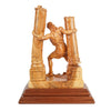 Handgeschnitzte Skulptur „Samson zerstört die Säulen“ – Olivenholzkunst aus Bethlehem (28 cm)