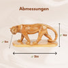 Hand-Carved Olive Wood Puma (large) – Exclusive Wooden Sculpture from Bethlehem (14 x 30 cm)