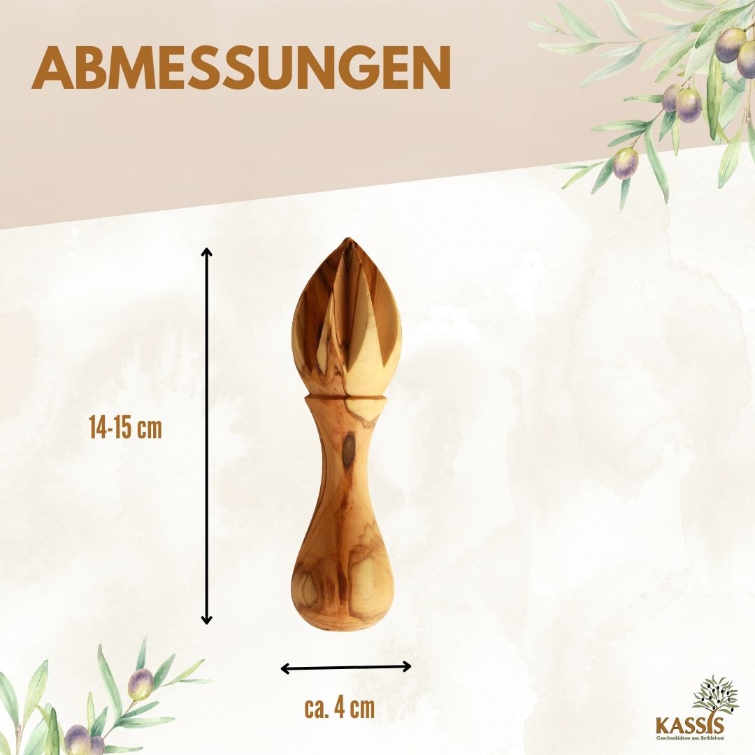 Olive Wood Lemon Squeezer (14 cm) | Handy citrus press for the kitchen & fresh juice