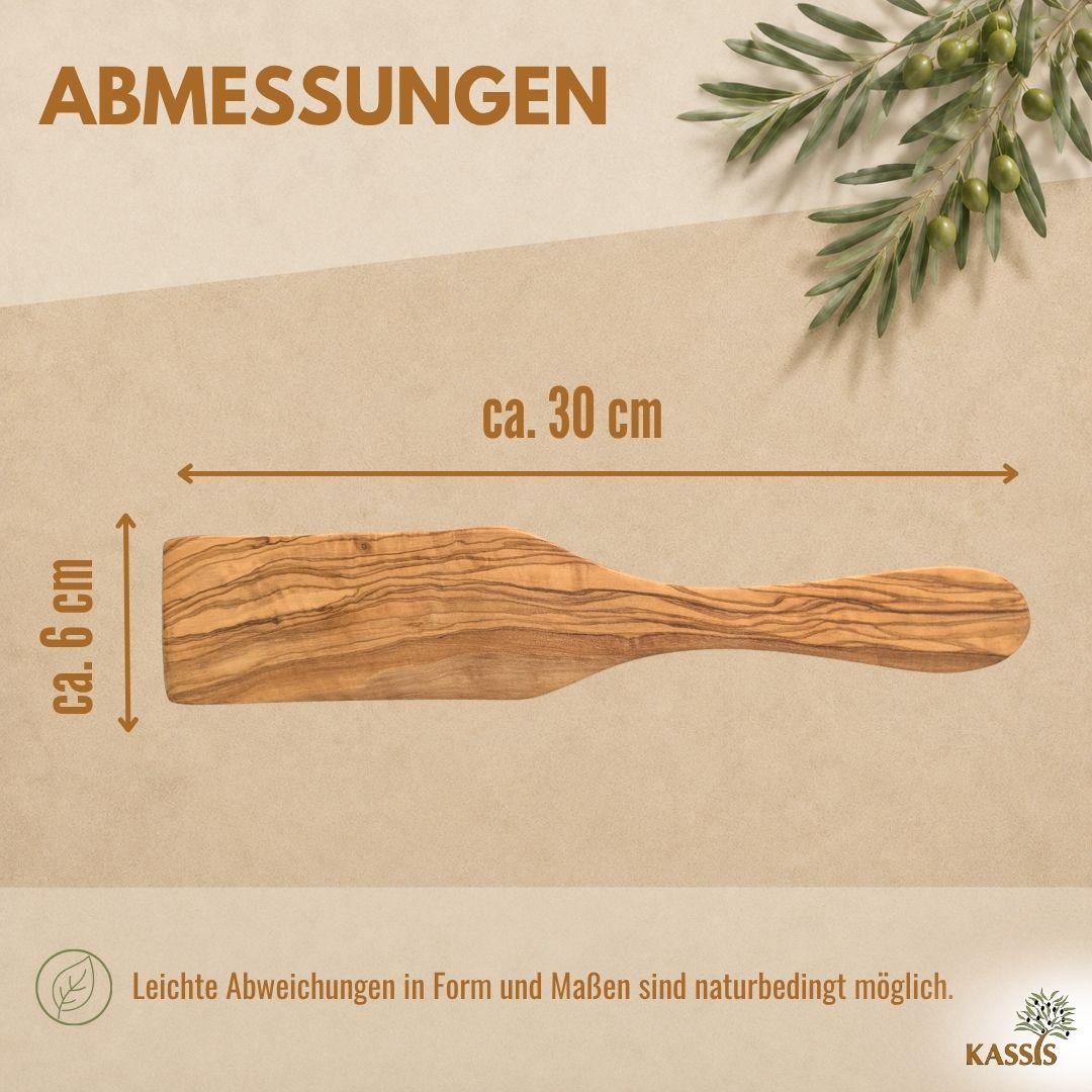Tortenwender aus Olivenholz (30 cm) | Kuchenheber & Servierheber aus Holz
