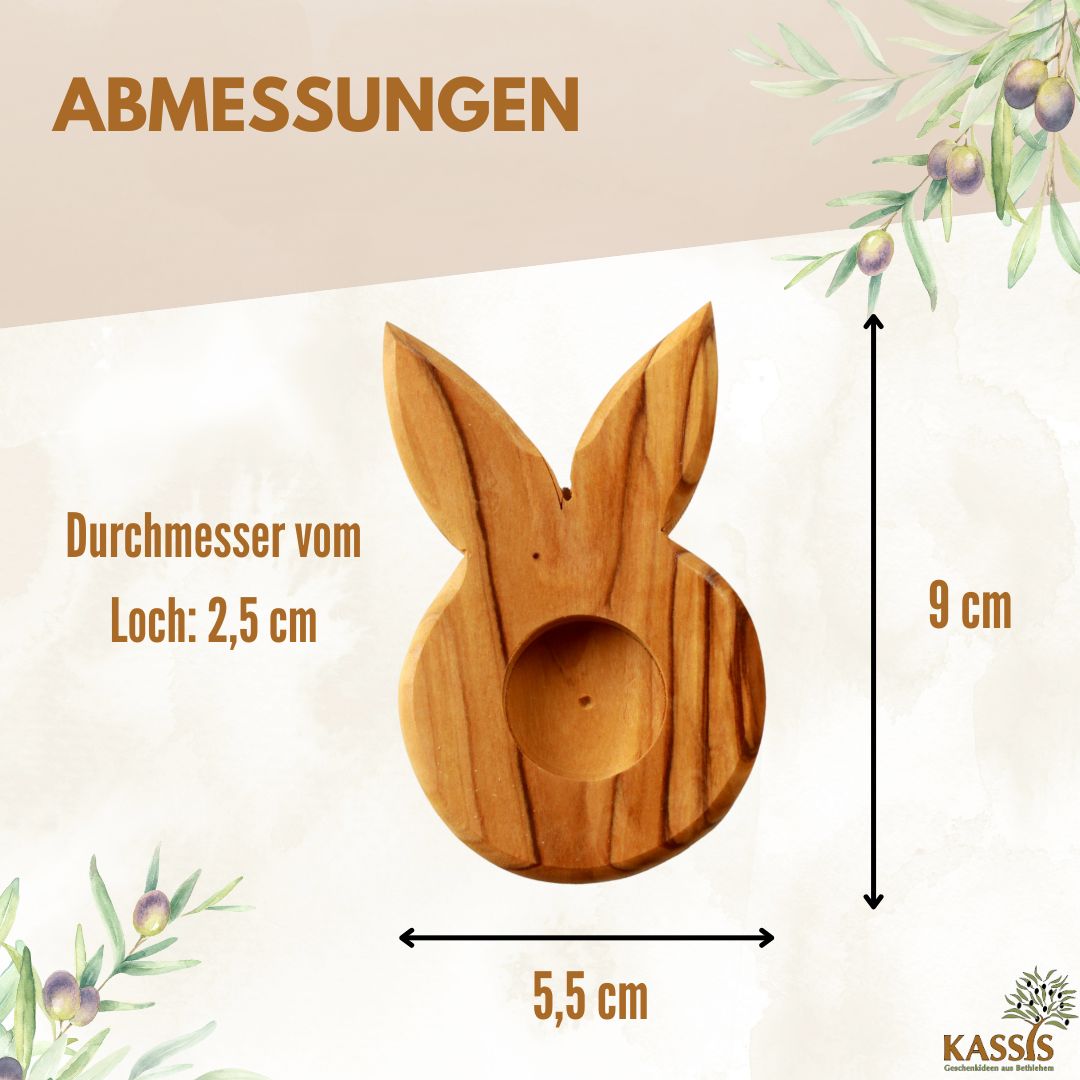 Olive Wood Rabbit Egg Holder | Easter Decor & Table Decor for Easter and Spring