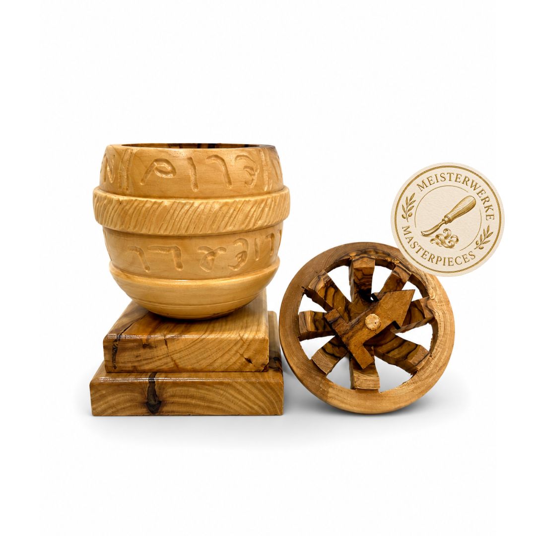 Liahona – Handcrafted Olive Wood Sculpture from Bethlehem