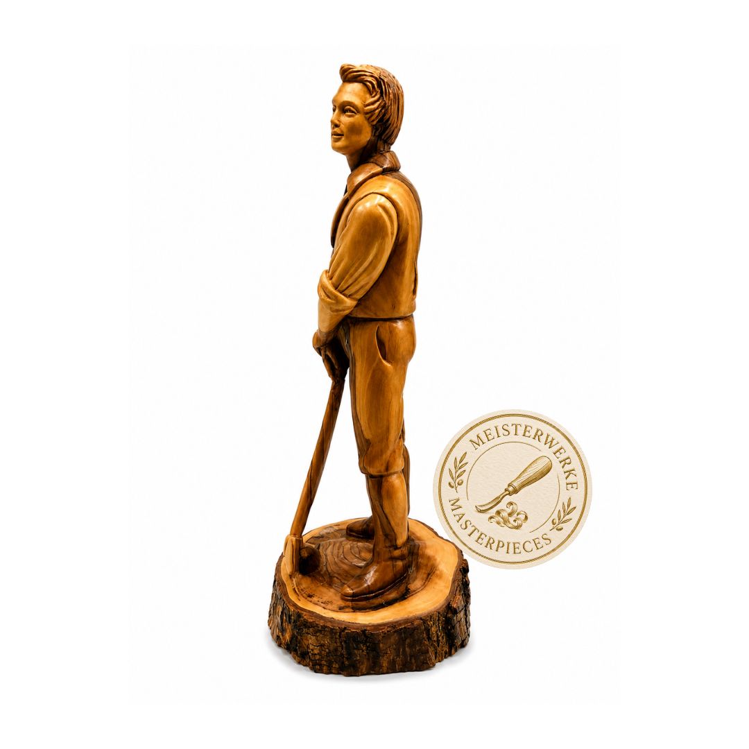 Joseph Smith - Handcrafted Olive Wood Sculpture from Bethlehem