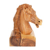 Hand-Carved Olive Wood Horsehead (small) – Exclusive Wooden Sculpture from Bethlehem (16 cm)