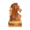Hand-Carved Olive Wood Horsehead (large) – Exclusive Wooden Sculpture from Bethlehem (24 cm)