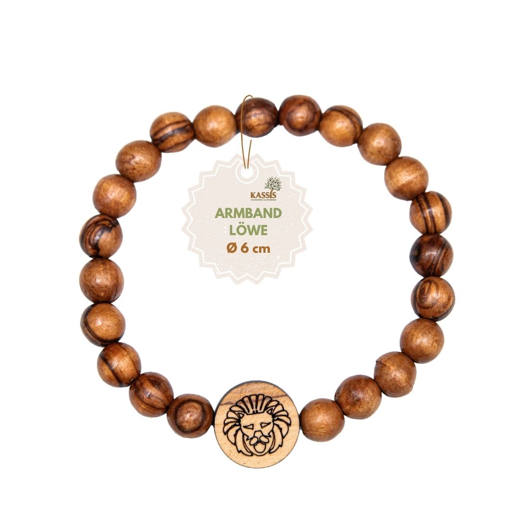 Olive Wood Bracelet with Zodiac Sign Charm | Personalized Beaded Bracelet for Women & Men, Birthday Gift