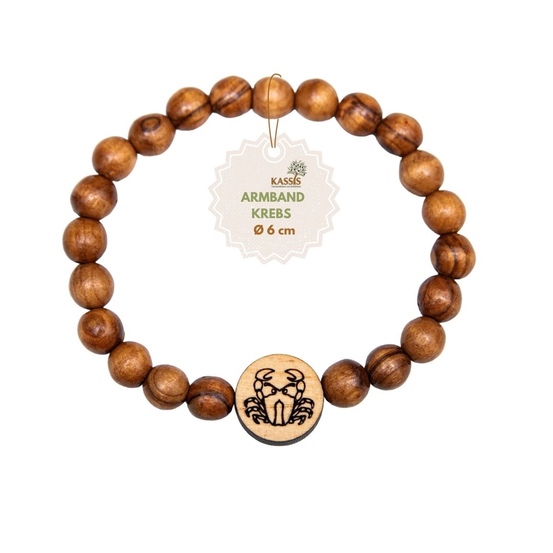 Olive Wood Bracelet with Zodiac Sign Charm | Personalized Beaded Bracelet for Women & Men, Birthday Gift