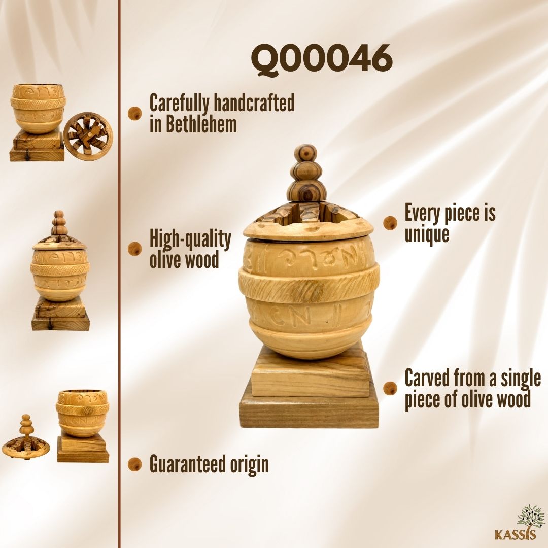 Liahona – Handcrafted Olive Wood Sculpture from Bethlehem