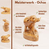 Hand-Carved Olive Wood Ox – Exclusive Wooden Sculpture from Bethlehem (18 cm)