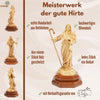 Der Gute Hirte aus Olivenholz – Handgeschnitzte Jesusfigur mit Lamm (26,5 cm)