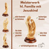 Heilige Familie mit Jesuskind – Handgeschnitzte Olivenholzskulptur aus Bethlehem (28 cm)