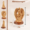 Handgeschnitzte Krippenszene mit Engel – Olivenholzskulptur aus Bethlehem (30 cm)