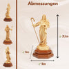 Der Gute Hirte aus Olivenholz – Handgeschnitzte Jesusfigur mit Lamm (26,5 cm)