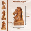 Hand-Carved Olive Wood Horsehead (large) – Exclusive Wooden Sculpture from Bethlehem (24 cm)