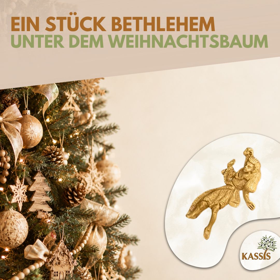 Weihnachtskrippe aus Olivenholz mit Figuren | Detailreiche Handarbeit