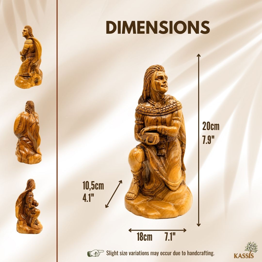 Nephi, Son of Lehi – Handcrafted Olive Wood Sculpture from Bethlehem