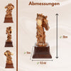 Pferde-Duo aus Olivenholz – Handgeschnitzte Skulptur aus Bethlehem (26 cm)