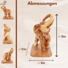 Handgeschnitzter Elefant aus Olivenholz – Exklusive Holzskulptur aus Bethlehem (20 cm)