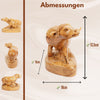Hand-Carved Olive Wood Ox – Exclusive Wooden Sculpture from Bethlehem (18 cm)