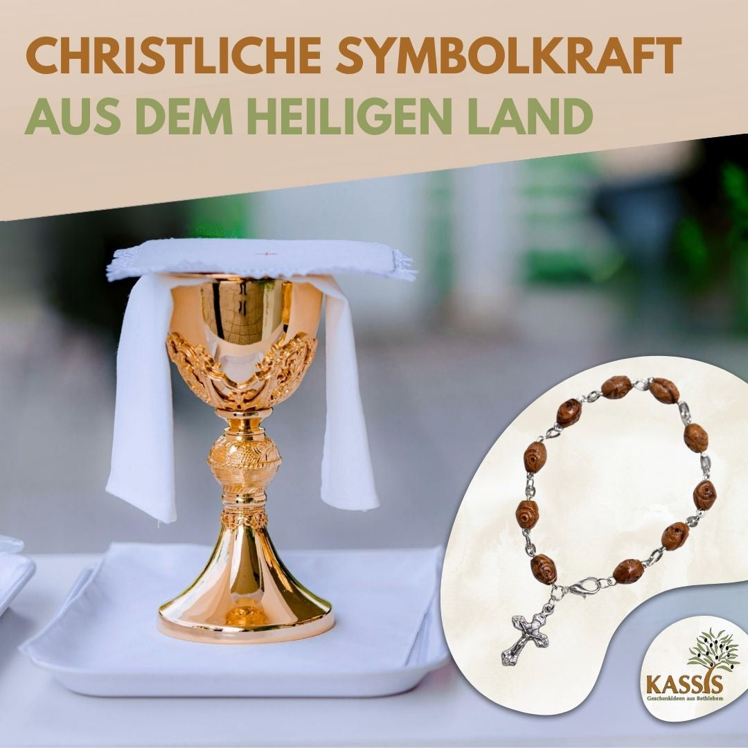 Bracelet with Decorated Olive Wood Beads
