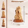 Handgeschnitzte Heilige Familie aus Olivenholz – Exklusive Holzskulptur aus Bethlehem (35 cm)