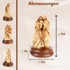 Heilige Familie mit dem Neugeborenen – Handgeschnitzte Olivenholzfigur aus Bethlehem (27 cm)