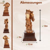 Pferde-Duo aus Olivenholz – Handgeschnitzte Skulptur aus Bethlehem (26 cm)