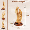 Heilige Familie mit Jesuskind – Handgeschnitzte Olivenholzskulptur aus Bethlehem (28 cm)